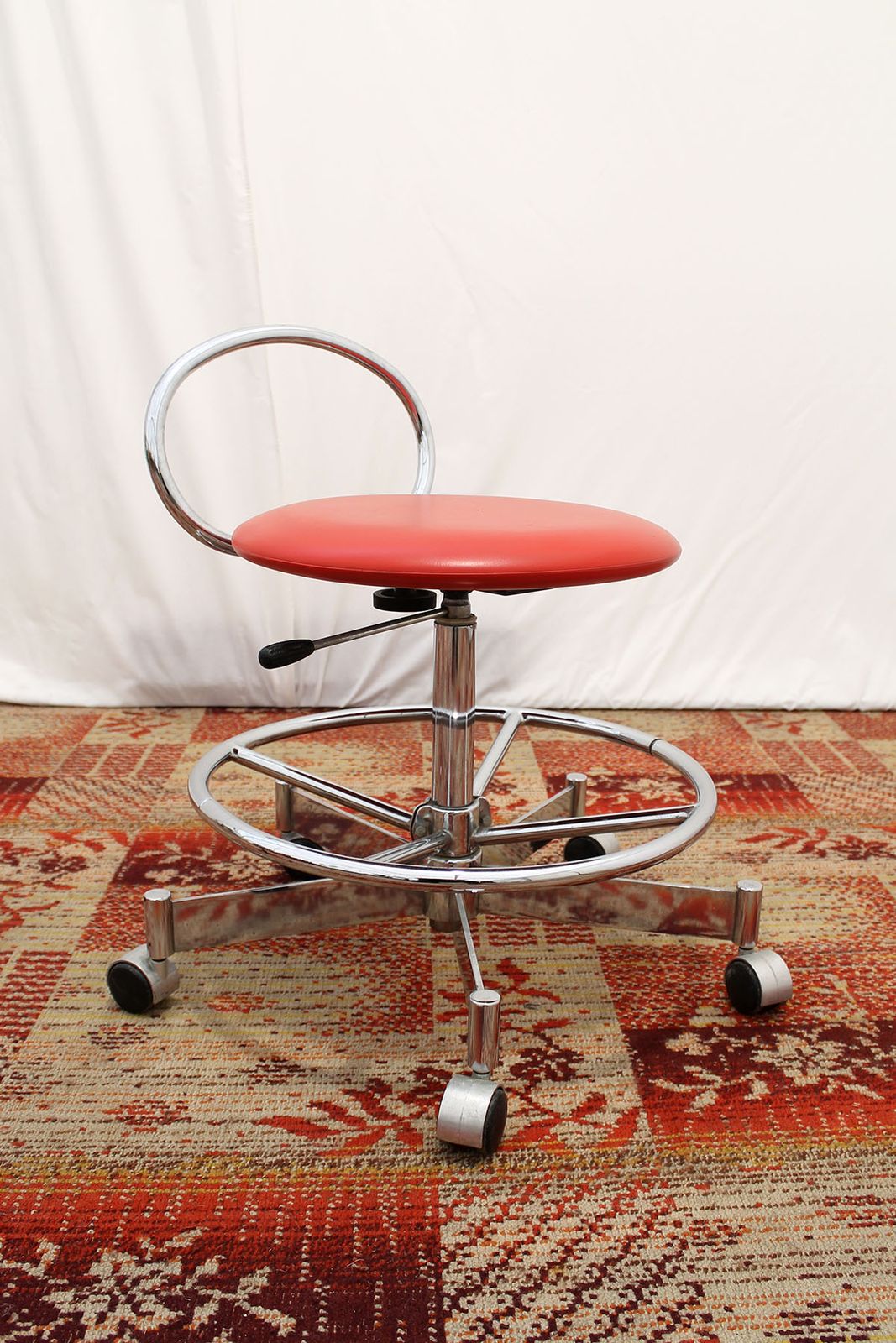 Vintage Chrome Swivel Chair Or Stool By Kovona, Czechoslovakia 1980´S photo for sale
