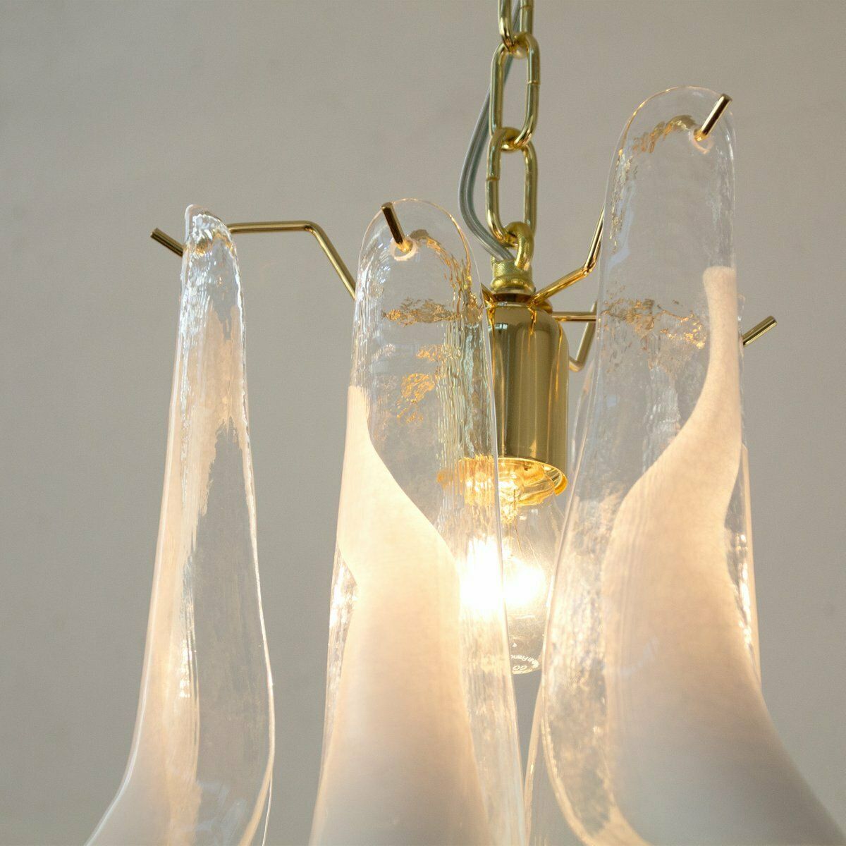 Pendant Lamp In Murano Crystal And White Glass, Italy, 90s photo vinterior