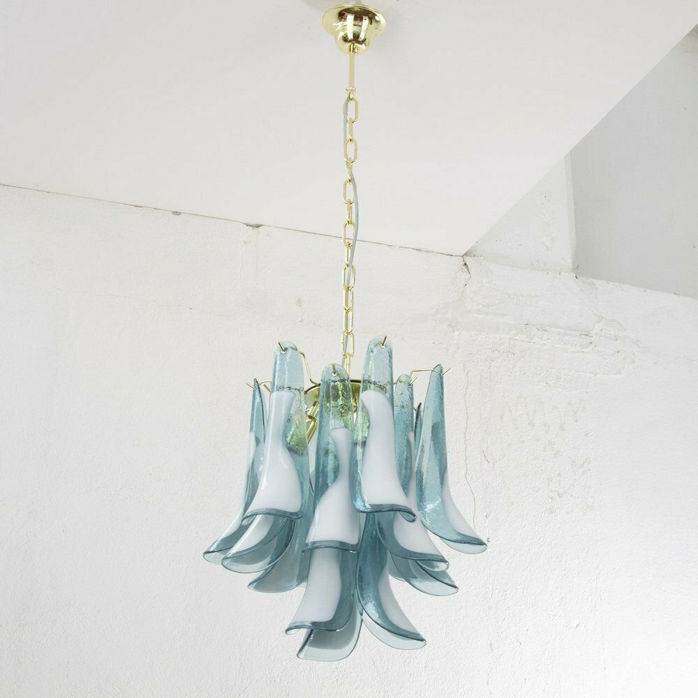 Italian Murano Glass Petal Chandelier, 1990s photo vinterior