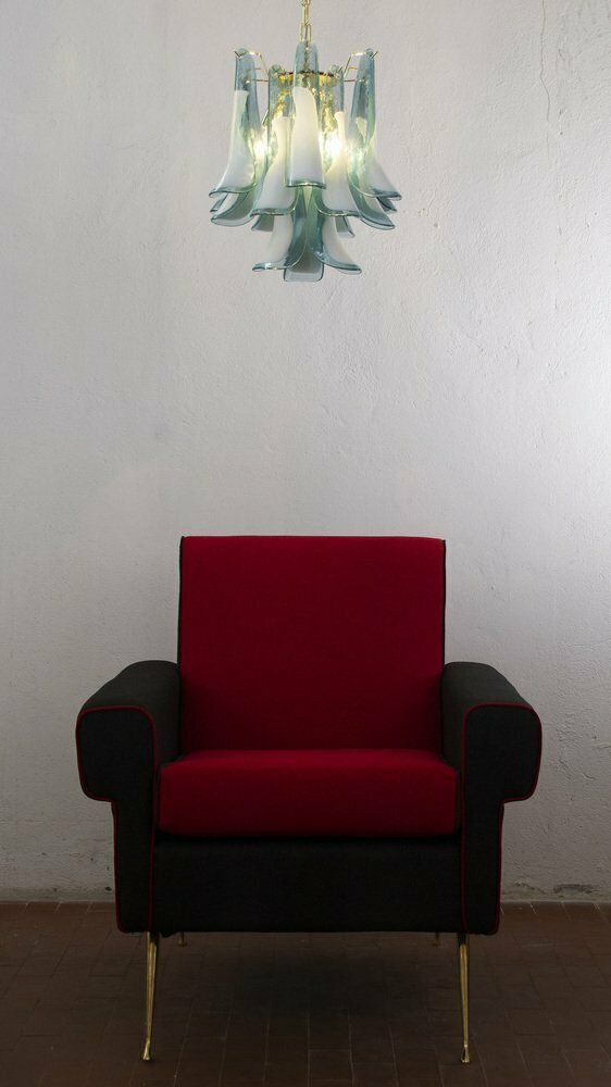 Italian Murano Glass Petal Chandelier, 1990s photo vintage