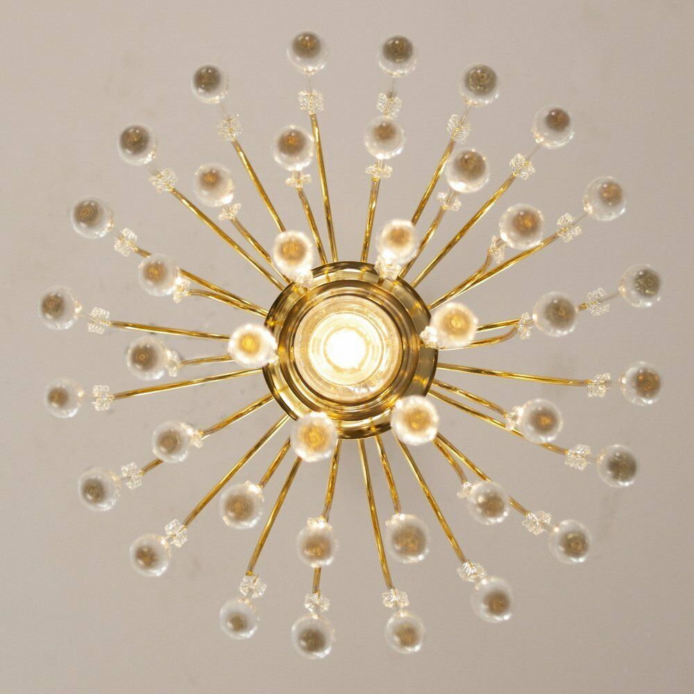 Lighting Vintage Rain Chandelier With Murano Glass Drops, Early 21st Century photo