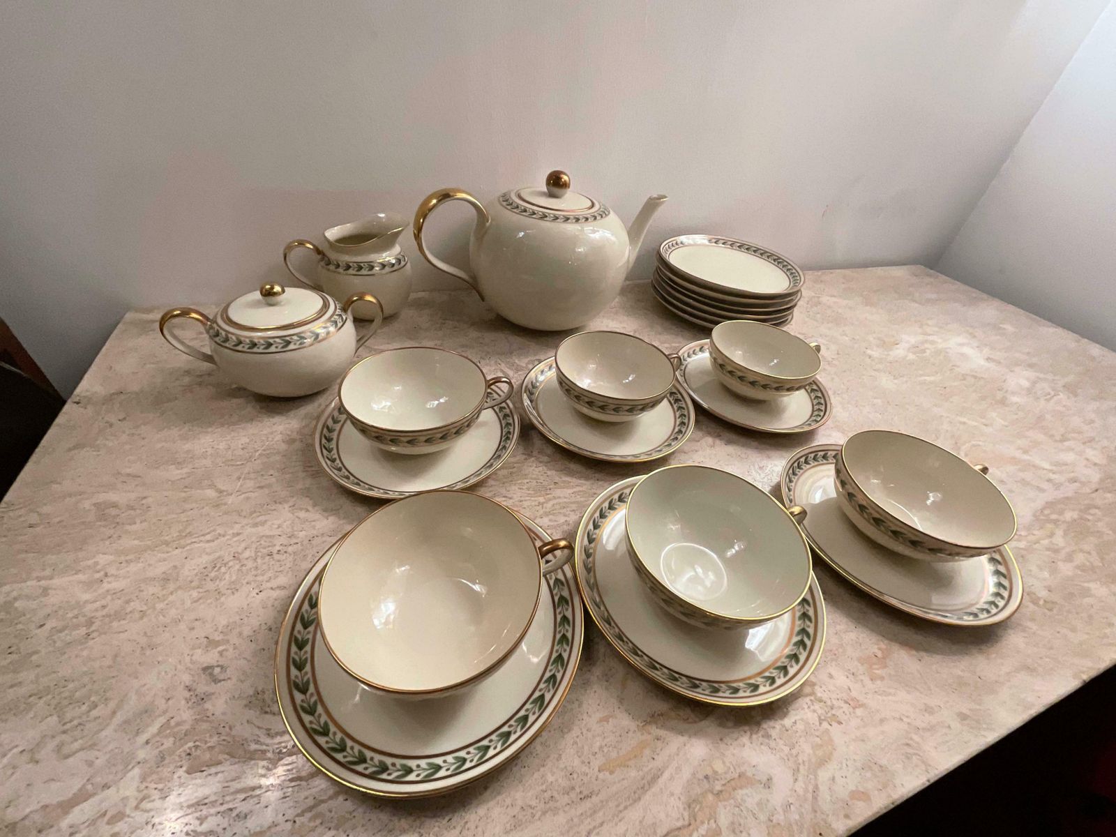 Gio Ponti   Tea For 6 With Sweet Plates, In Porcelain Richard Ginori Year 1939 photo buy