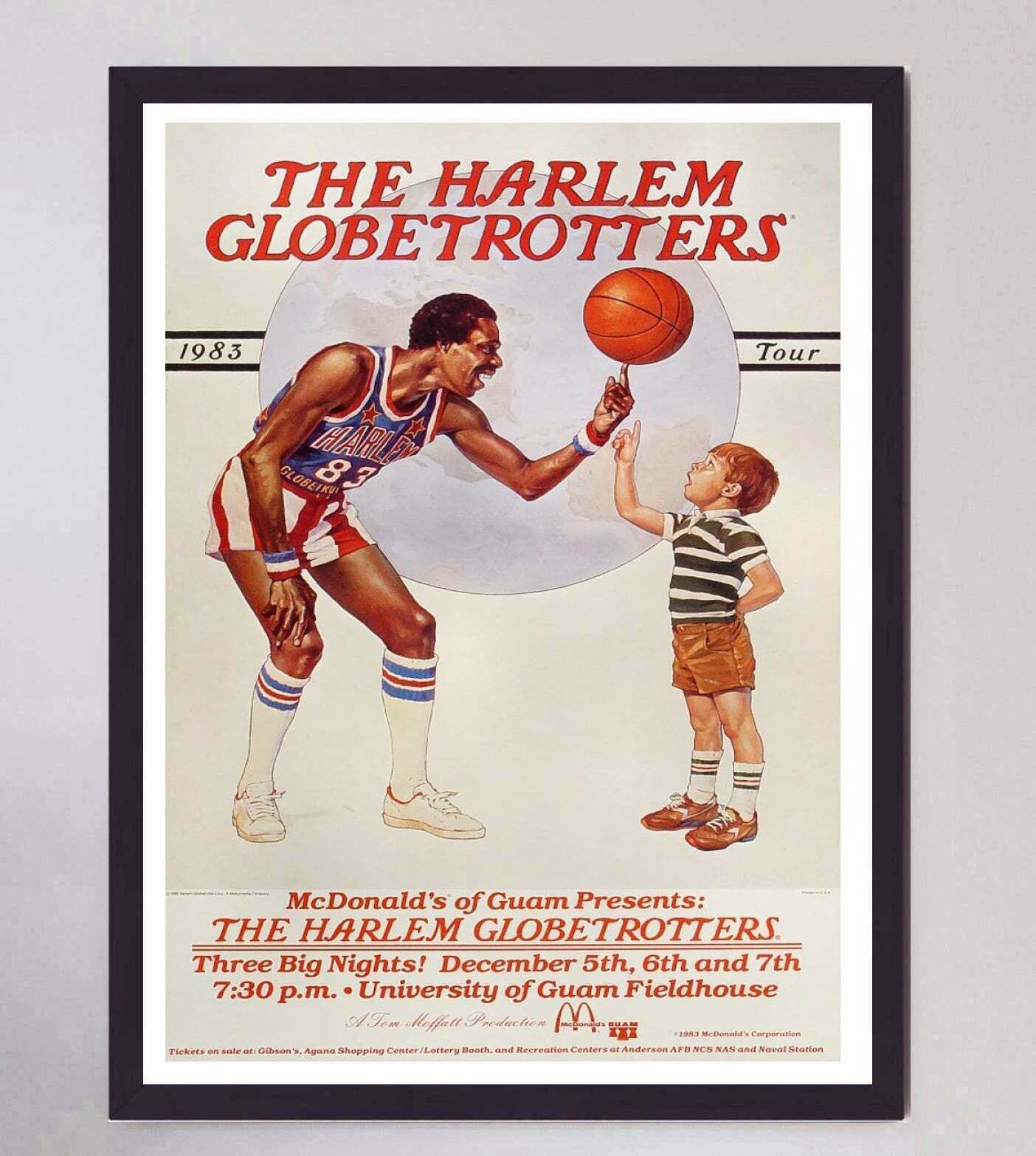 The Harlem Globetrotters 1983 Tour Original Vintage Poster photo furniture