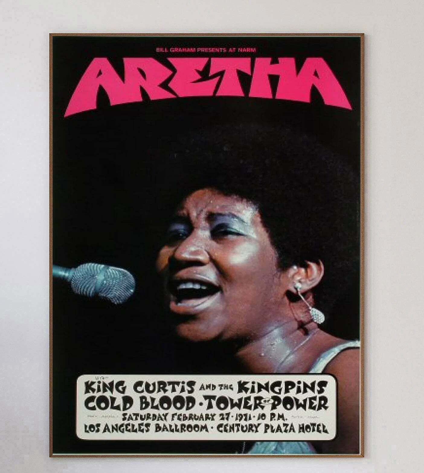 Aretha Franklin   Los Angeles Ballroom Original Vintage Poster photo 677.0