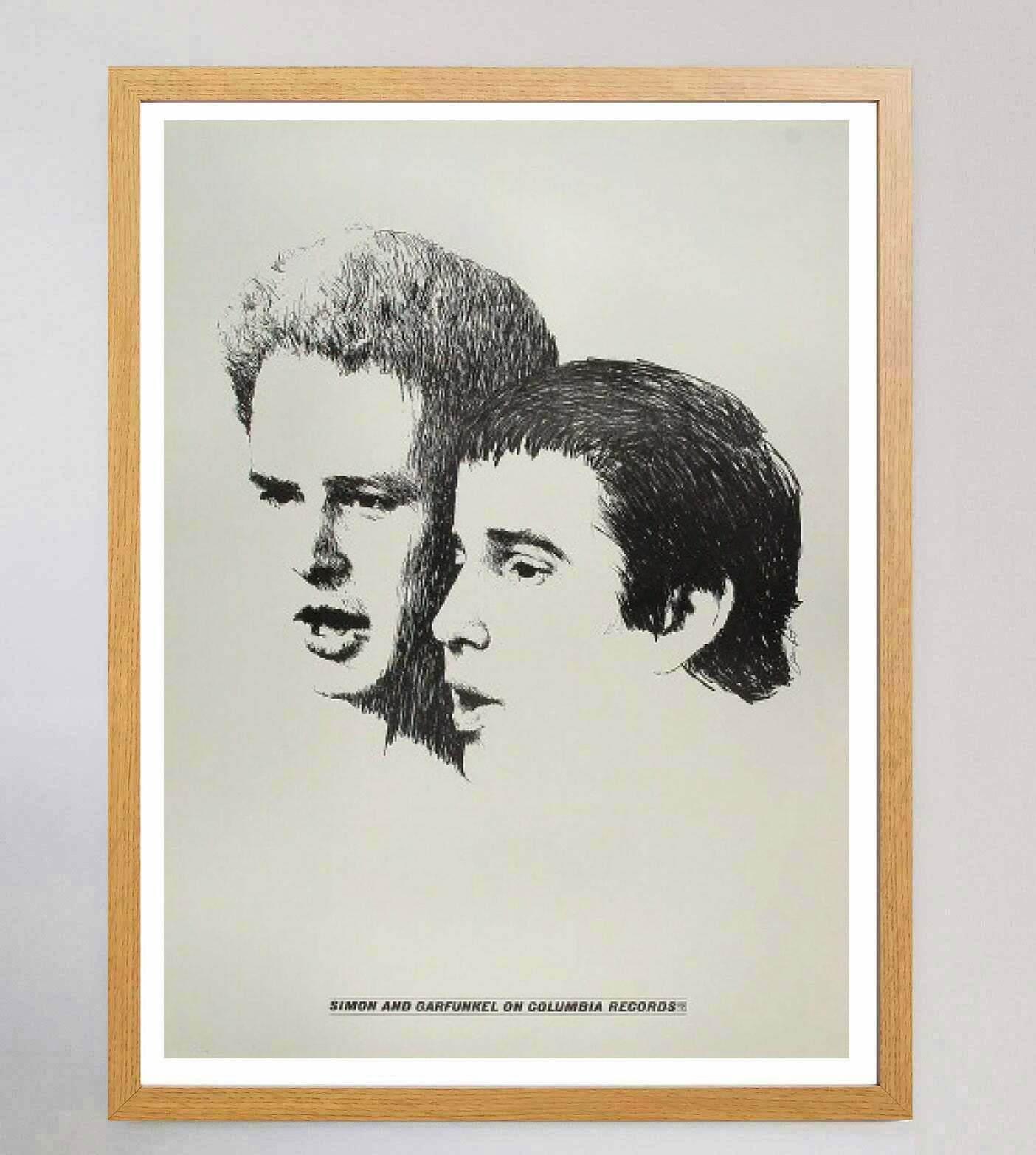 Simon & Garfunkel   On Columbia Records Original Vintage Poster photo Art