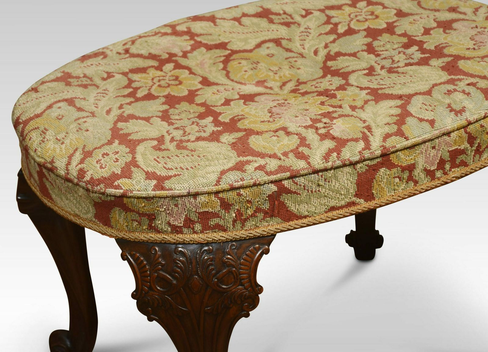 George II Style Tapestry Upholstered Stool photo furniture