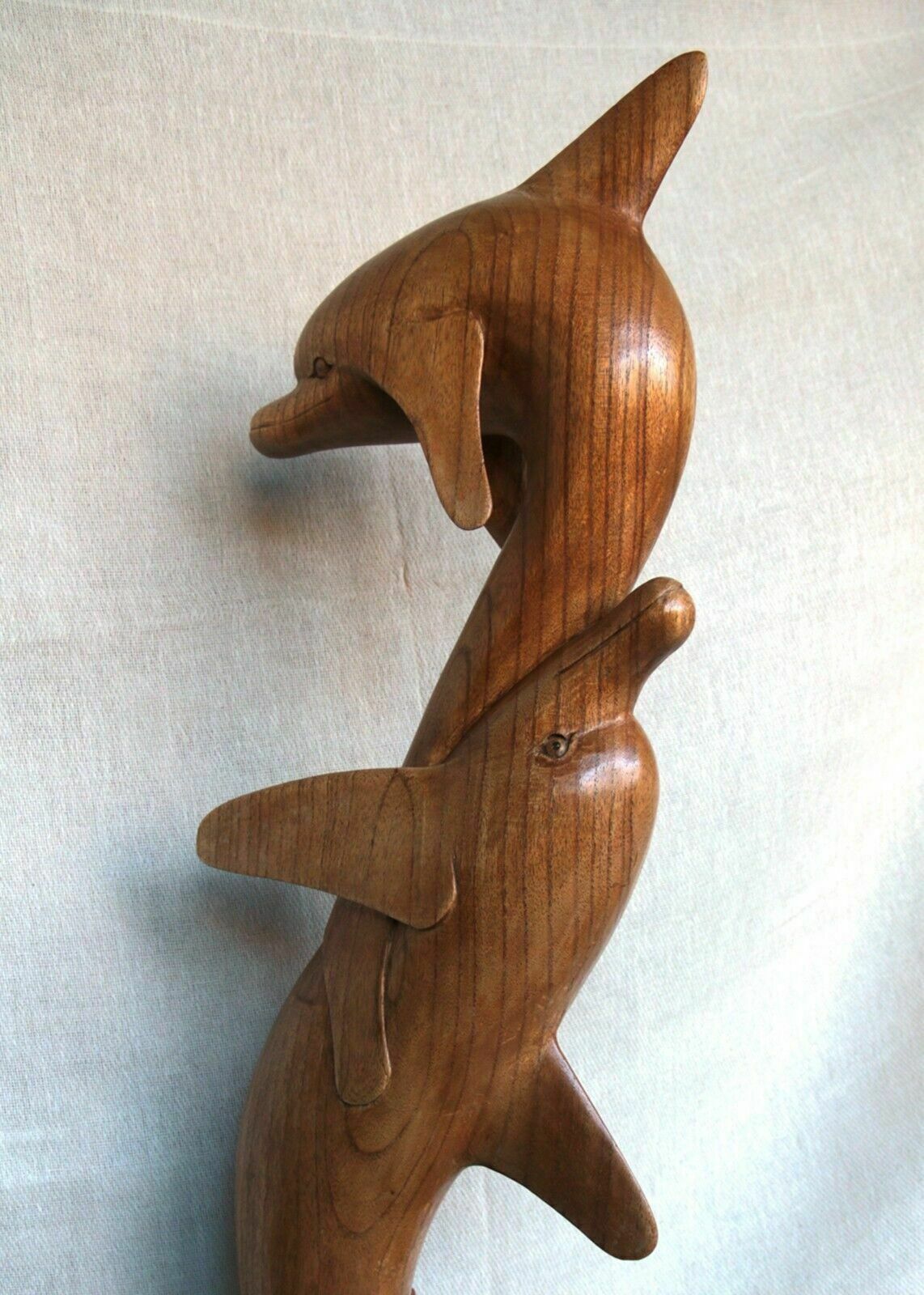 Indonesian Sculpture Of Two Entwined Dolphins, 1980s photo vinterior