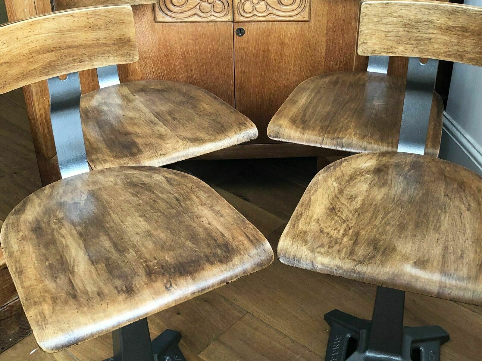 Singer Machinist Chairs By Simanco. Set Of 4. 1930s. photo furniture