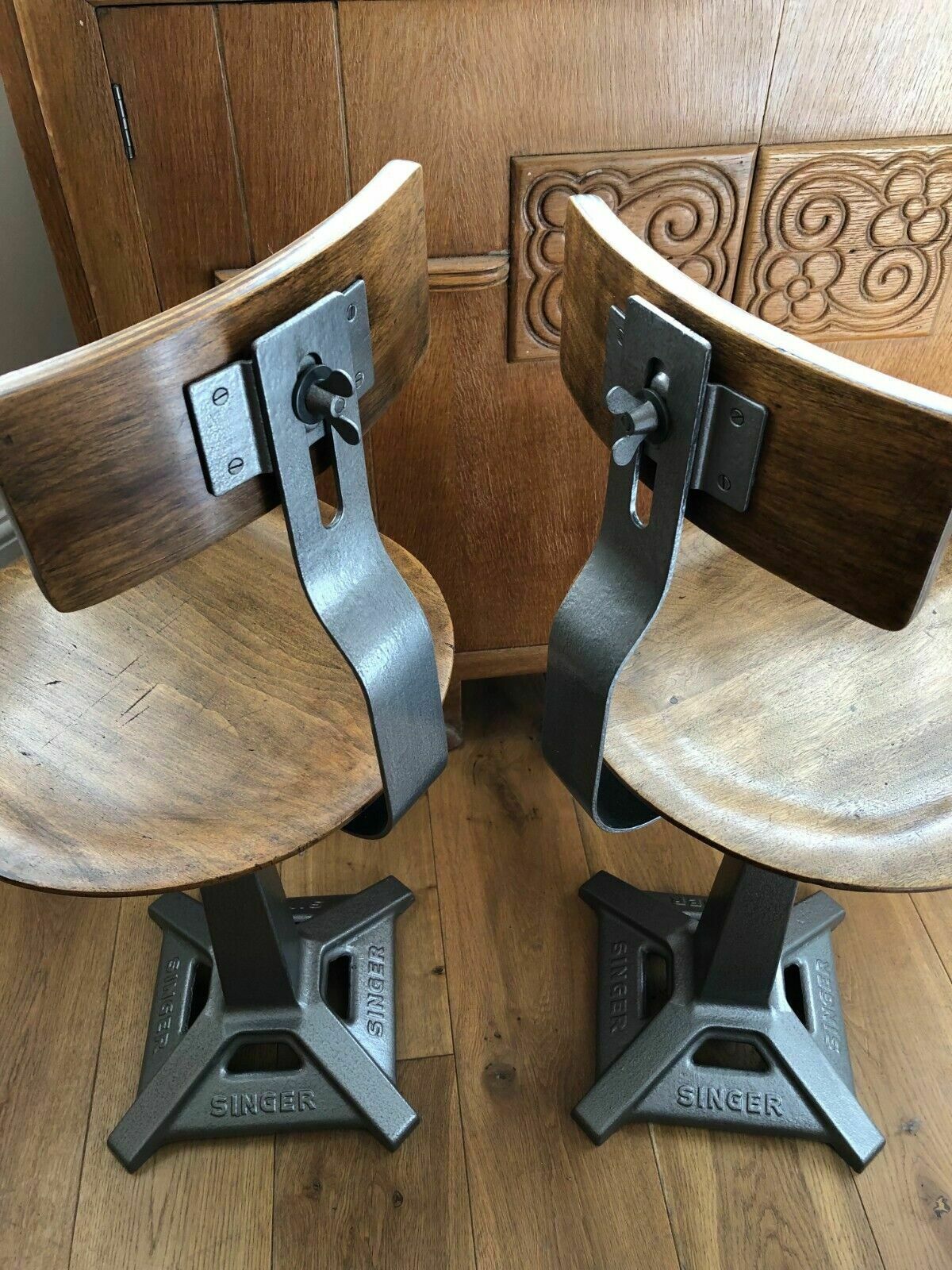 Singer Machinist Chairs By Simanco. Set Of 4. 1930s. photo vinterior