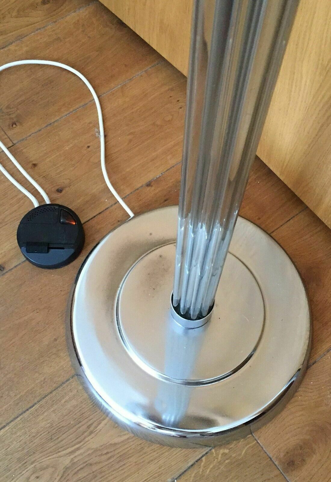 Chrome And Lucite Floor Lamp In The Manner Of Karl Springer. 1980s photo vinterior