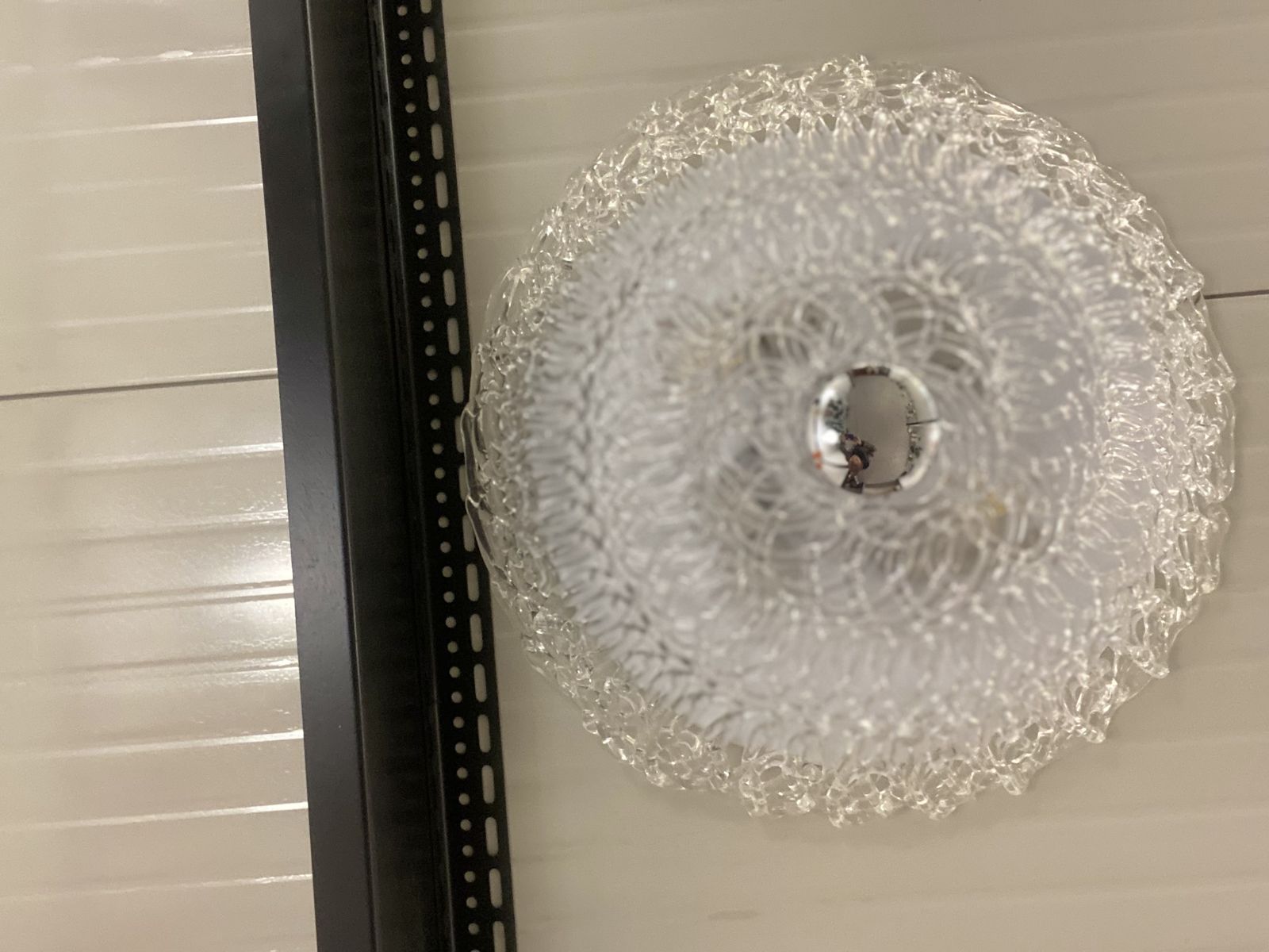 Contemporary Transparent Filigree Flush Mount In Murano Glass photo vinterior