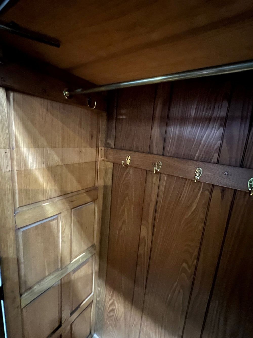 Custom Painted Triple Wardrobe Vintage Wardrobe Old Charm Linenfold photo vinterior