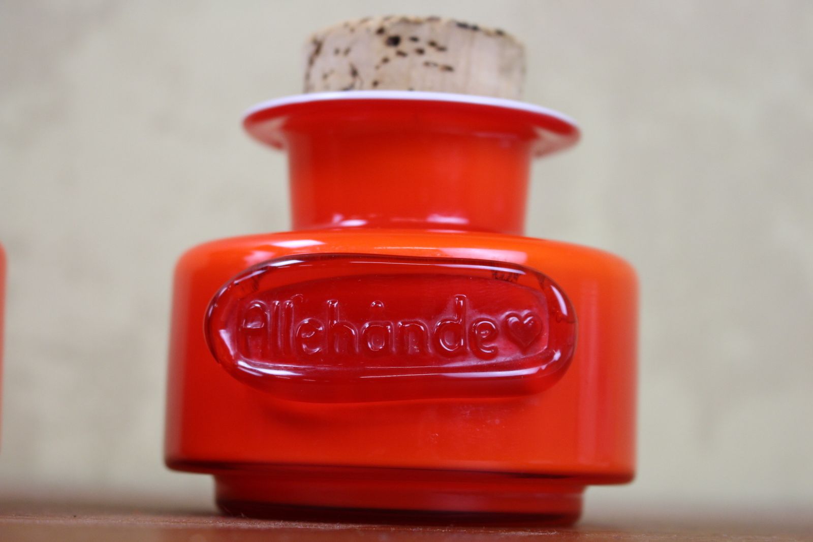Set Of 3 Orange Holmegaard Palet Range Spice Jars By Michael Bang photo Home Decor