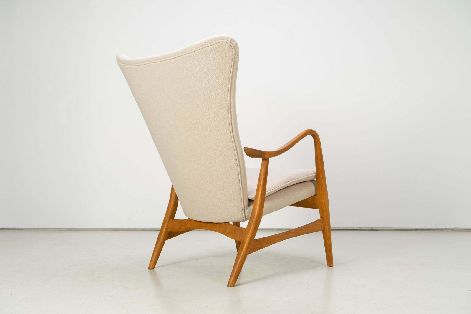 Furniture Highback Chair By Henry Schubell For Vik & Blindheim, Denmark, 1950s photo