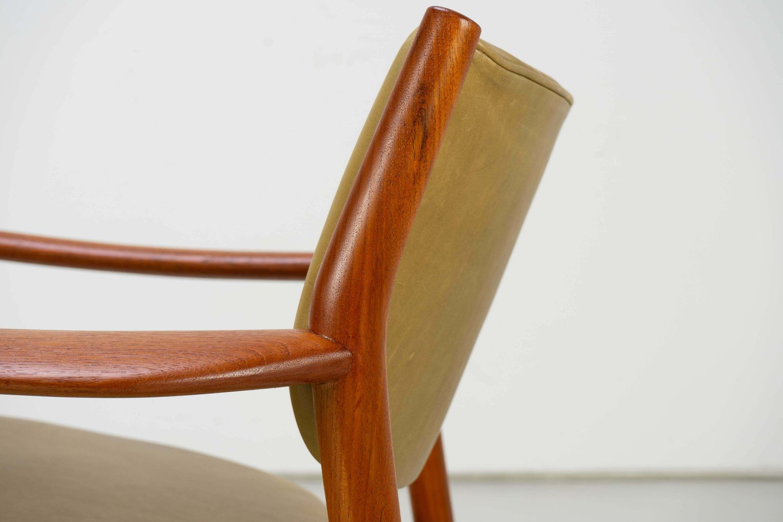Furniture Pair Of Scandinavian Easy Chairs With Teak And Leather By Westnofa, 1960s photo