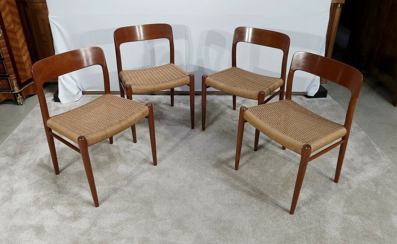 4 Model “75” Chairs By Niels Otto Moller, Denmark – 1960
