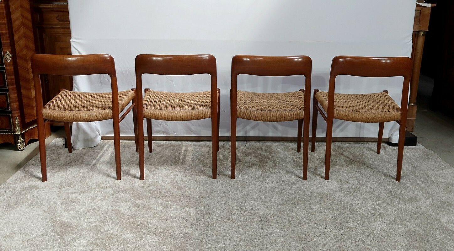 4 Model “75” Chairs By Niels Otto Moller, Denmark – 1960 photo buy