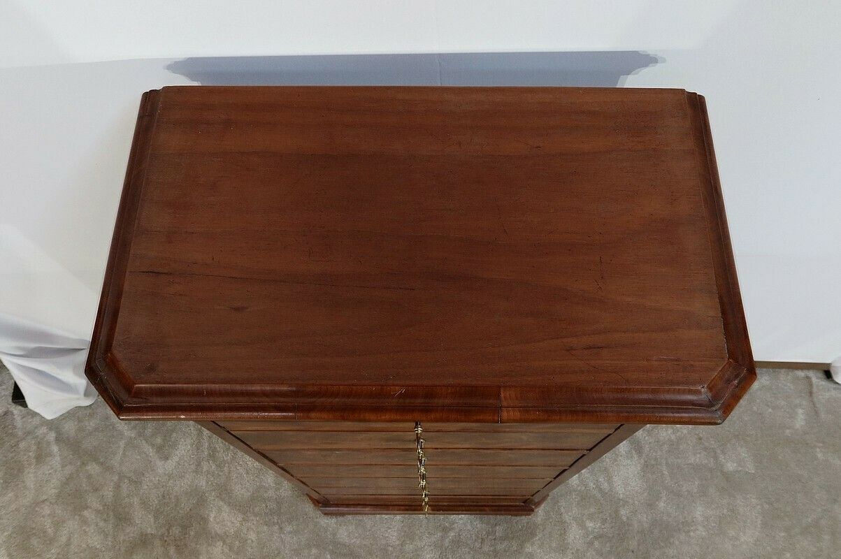 Narrow Semainier In Mahogany   Late 19th Century photo Furniture