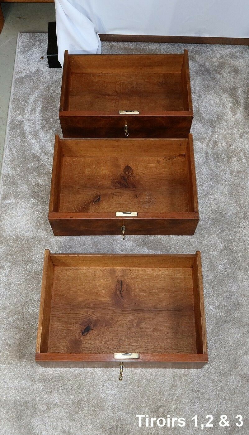 photo vinterior Narrow Semainier In Mahogany   Late 19th Century
