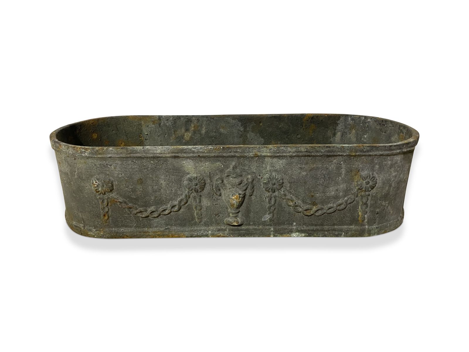 A Pair Of French Cast Iron Planters photo for sale