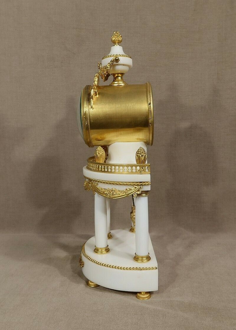 2163.0 Marble And Gilt Bronze Pendulum, Maison Planchon, Louis XVI – 19th Century photo