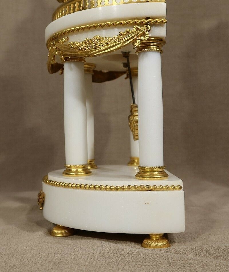 photo vintage Marble And Gilt Bronze Pendulum, Maison Planchon, Louis XVI – 19th Century