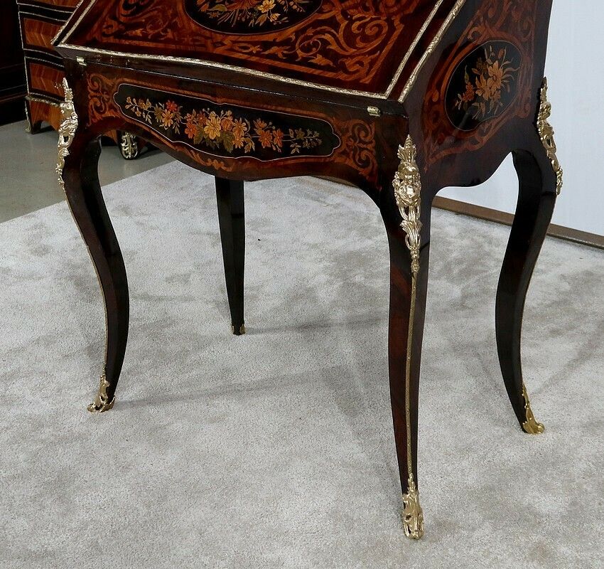 photo buy Desk In Precious Wood, Napoleon III Period, 19th Century