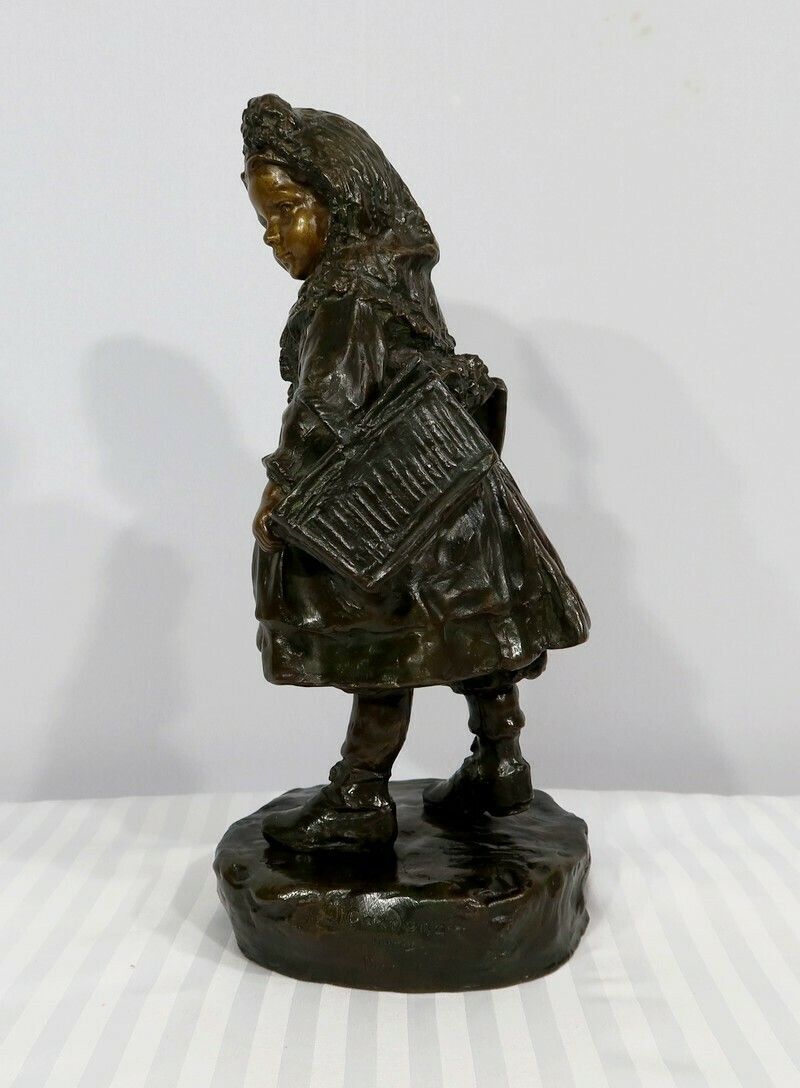 photo buy Bronze "The Schoolgirl", By J. Cardona, After Pascau   Early 20th Century