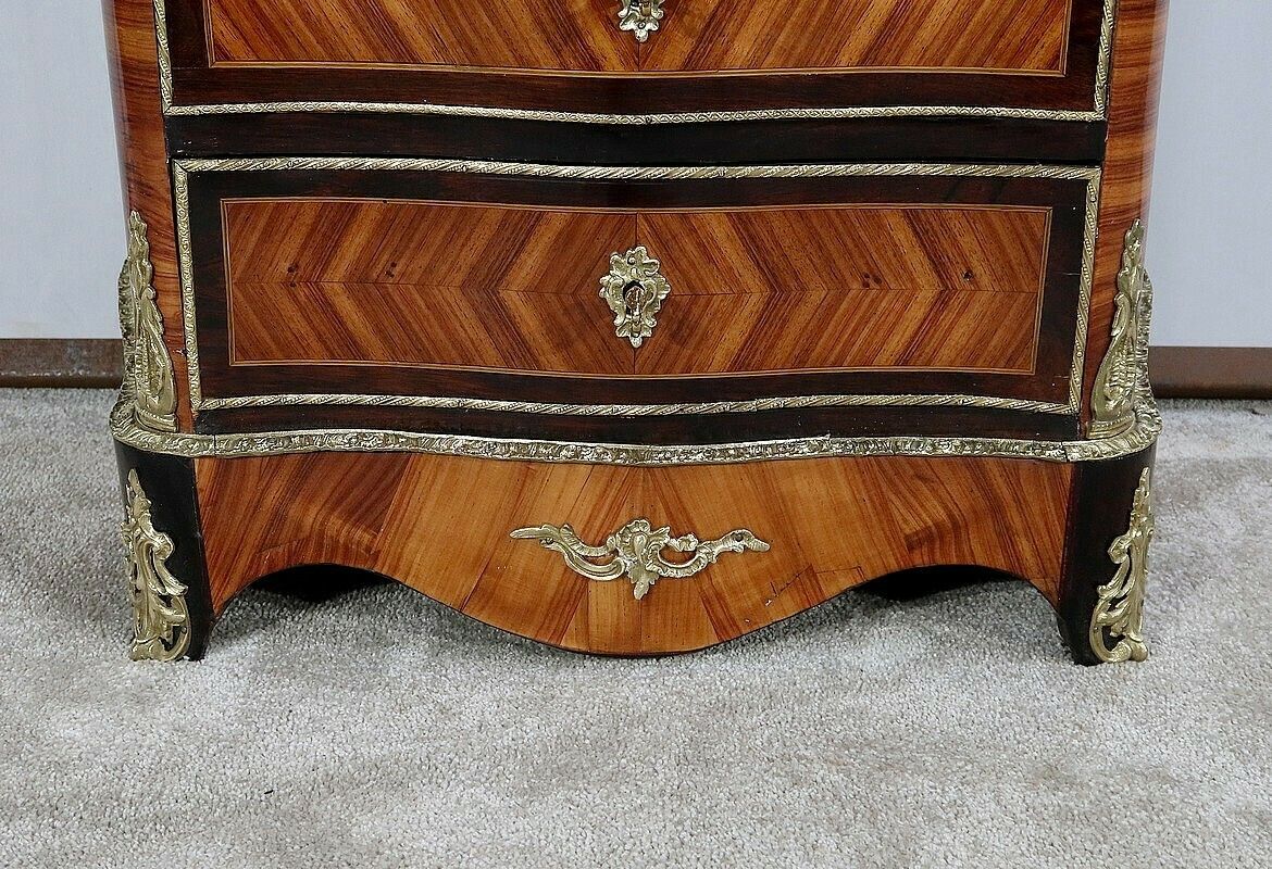 photo vintage Semainier Secretaire In Precious Wood, Napoleon III Period   Mid 19th Century