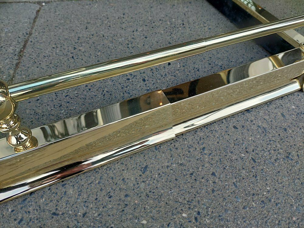 Pair Of Early 20thc Adjustable Brass Fenders photo Home Fixtures