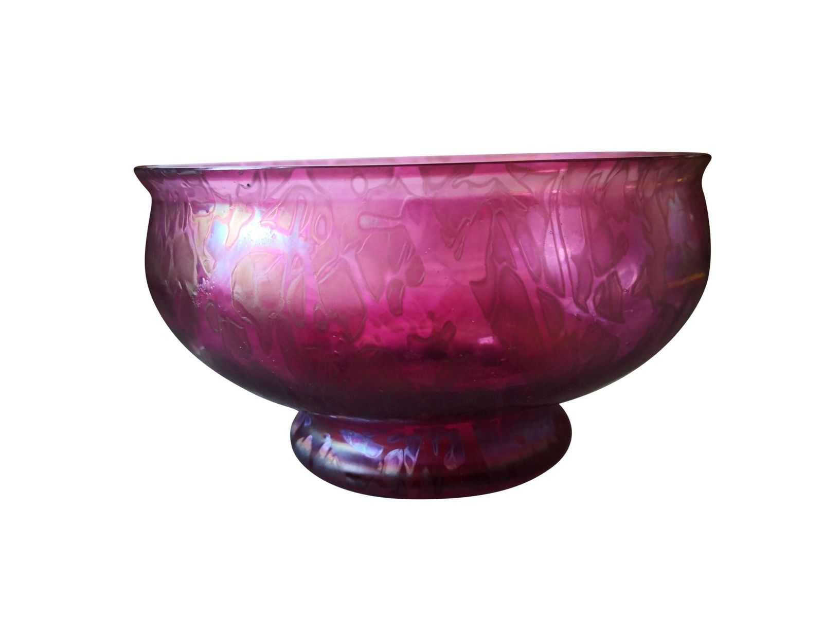 Royal Brierley Michael Harris Studio Glass Pink Irridescent Bowl