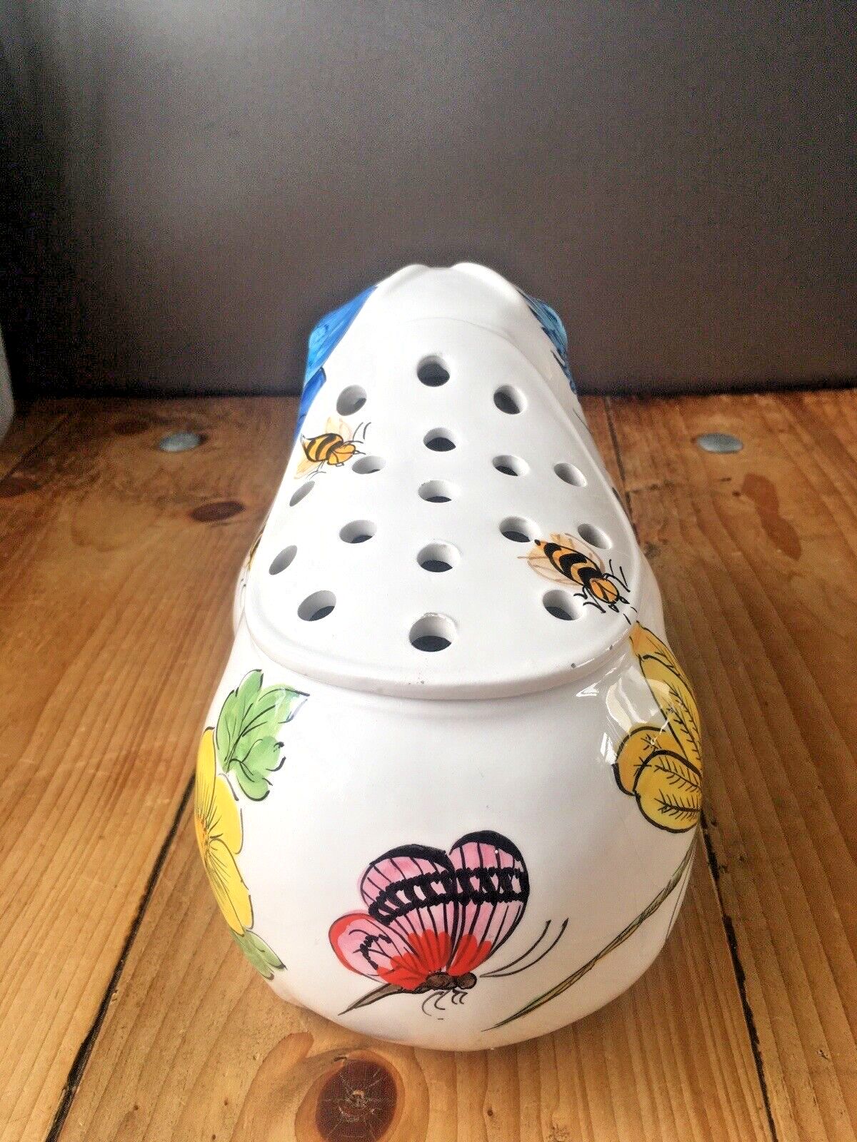 photo furniture Mid Century Italian Pottery Este Ceramiche Flower Frog Planter Posy Vase 60's
