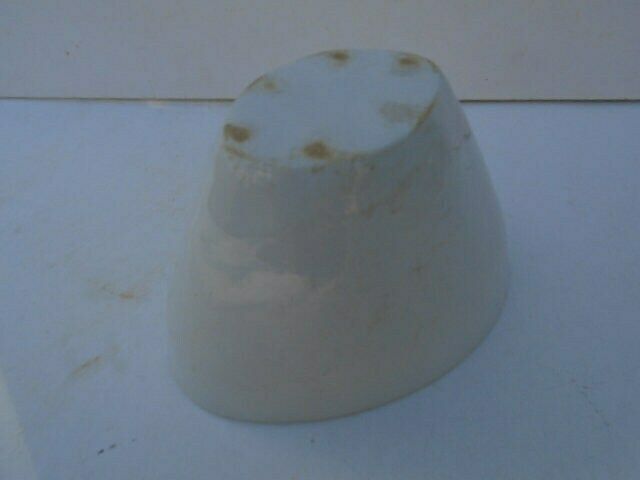 Antique French Stoneware Jelly / Jello Mold / Oval Rustic Farmhouse Ceramic Mould photo vintage