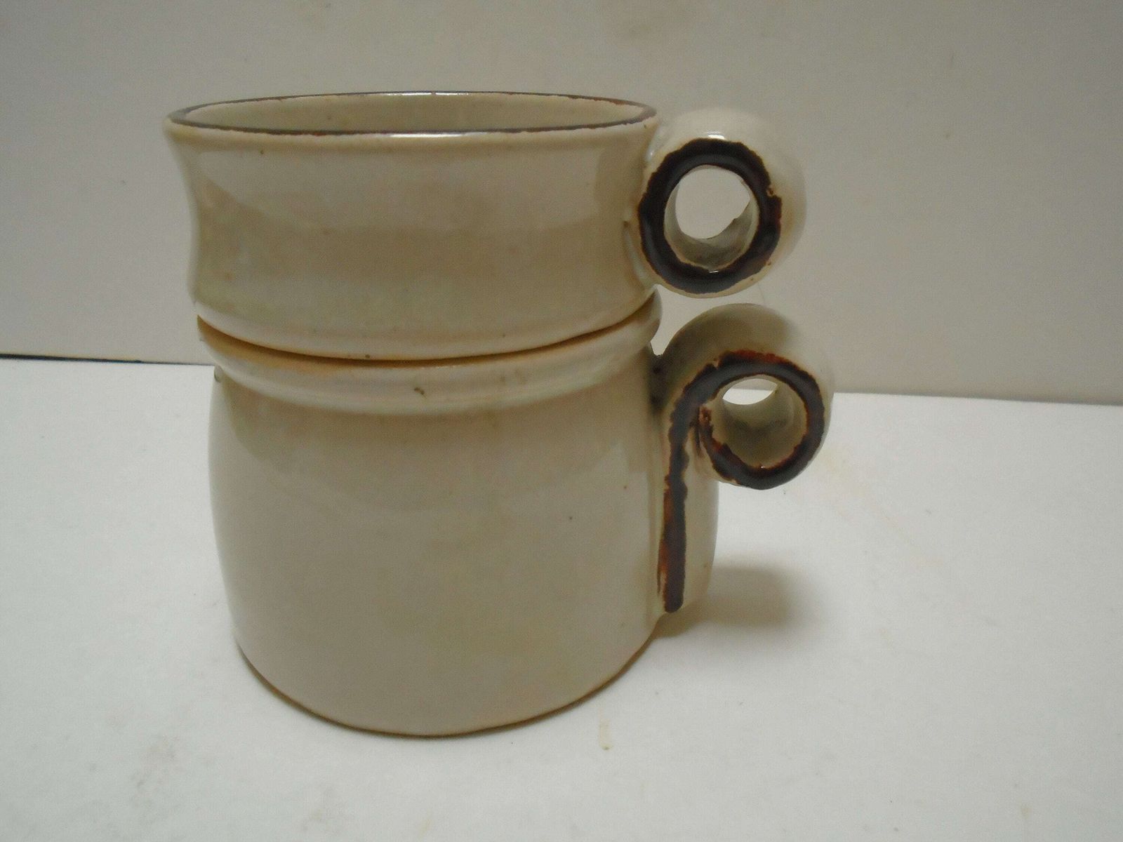 French Stone Butter Crock, Butter Keeper Dish, Stoneware Butter Container Or Cheese Mold Drainer photo furniture