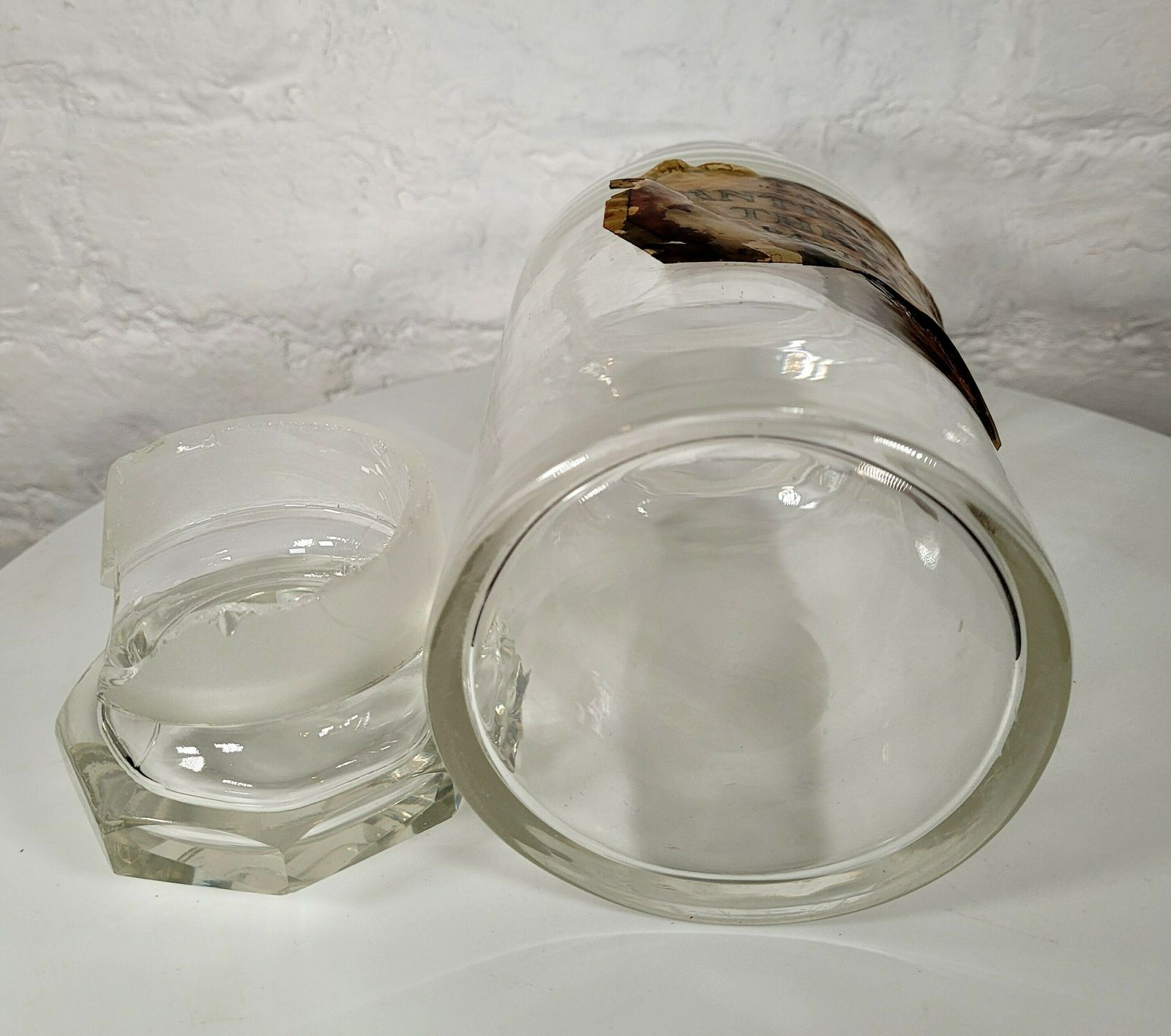photo furniture Antique Glass Apothecary Jar / Antique Pharmacy Bottles / Antique Glass