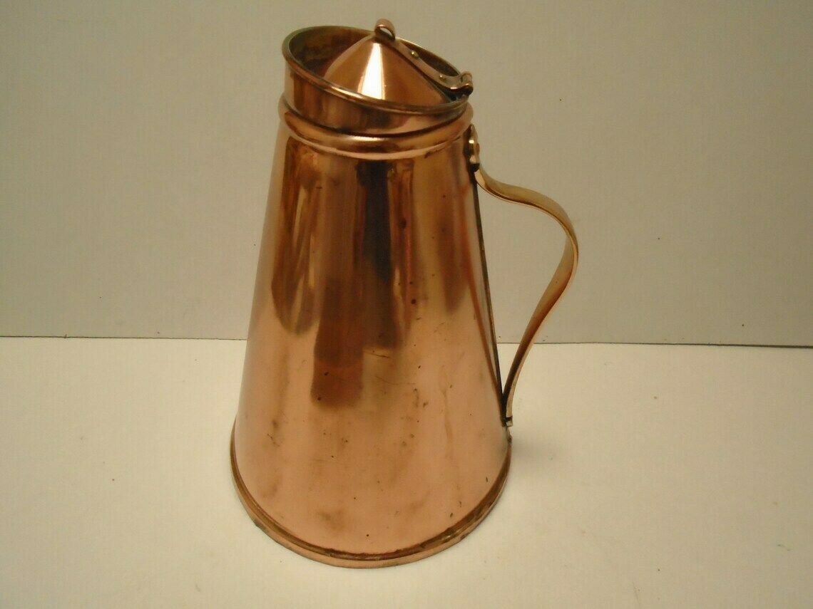 Antique Arts And Craft Copper Insulated Hot Water Jug, Was Benson, Circa 1900