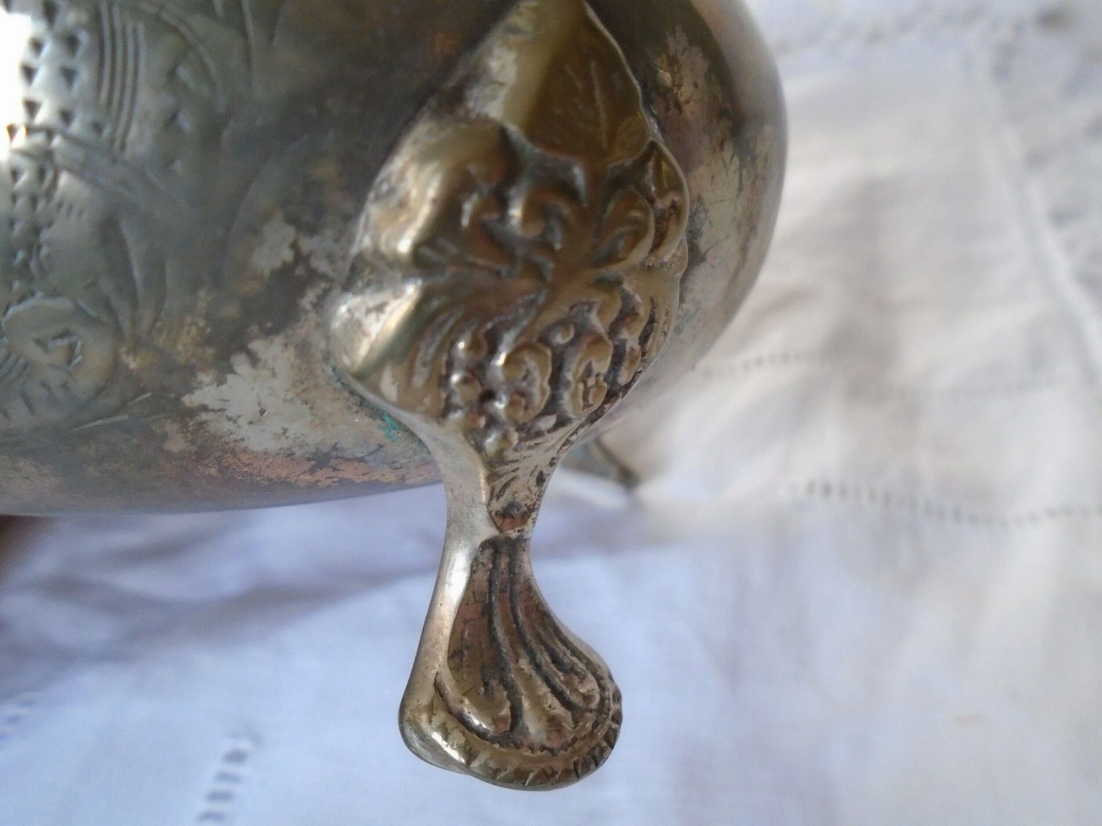 Gorgeous Antique French Silver Plated Creamer Or Milk / Syrup / Honey Jug, Art Nouveau, 1920s, Sauce Jug photo vinterior