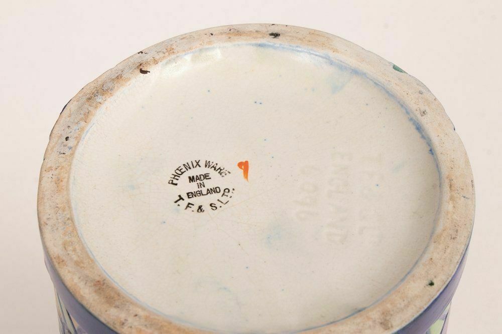 British Art Deco Hand Painted Vase C.1930 photo buy