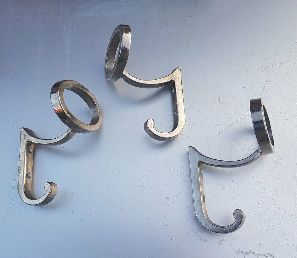 Vintage Space Age Alu Wall Hooks, 1970s, Set Of 3