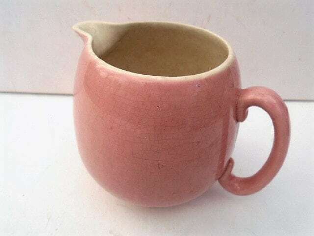 Vintage French Pink Creamer, Milk Jug, Sauce Boat, Tea Set Jug