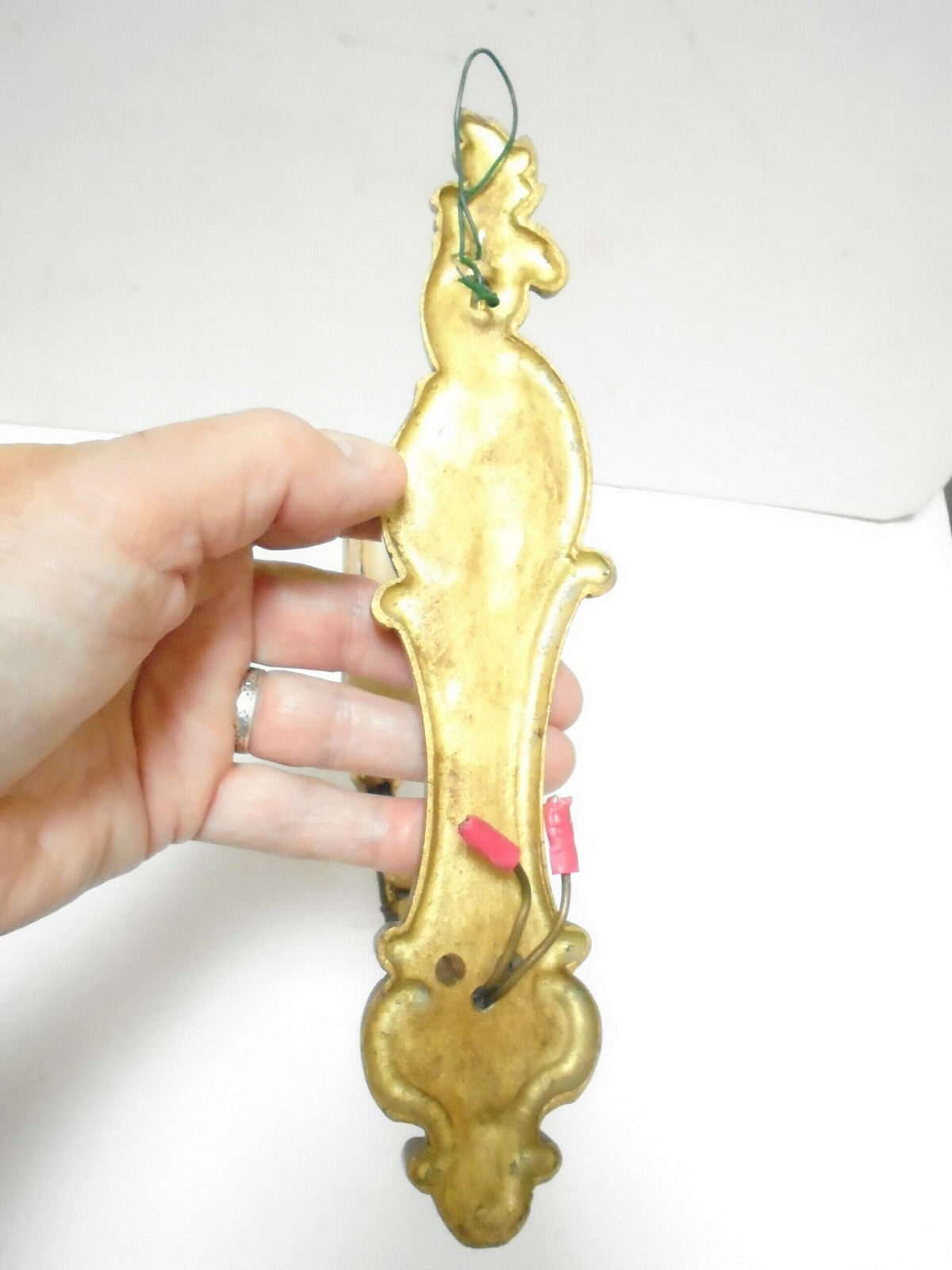 Single Arm Antique French Bronze Wall Candle Sconce, Art Nouveau Candle Holders, Electric Wall Sconce photo buy