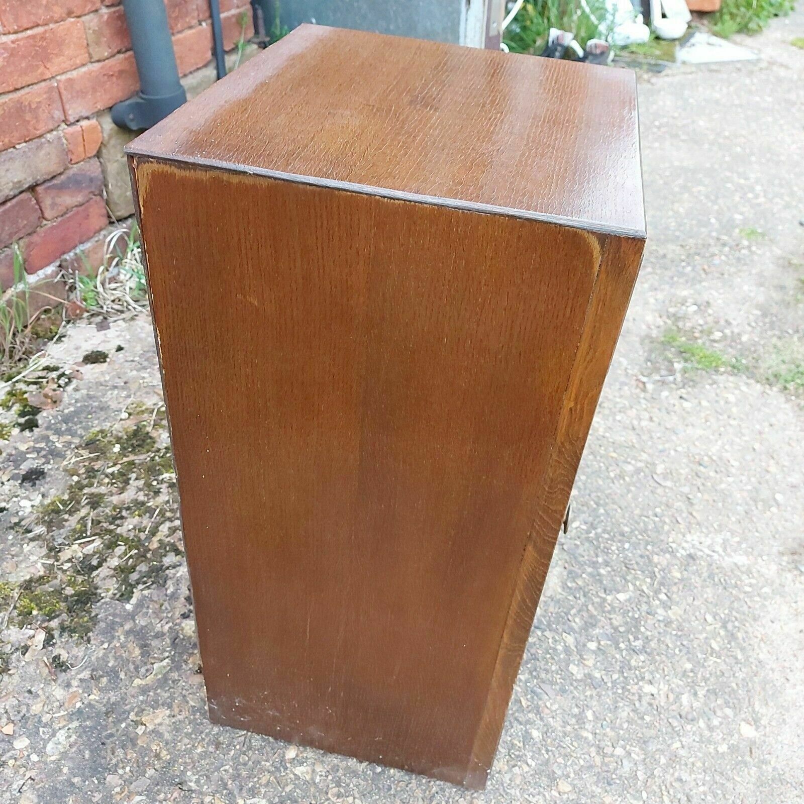 Vintage, Mid Century Plywood And Veneer Bedside Cabinet With Drawer & Cupboard photo for sale