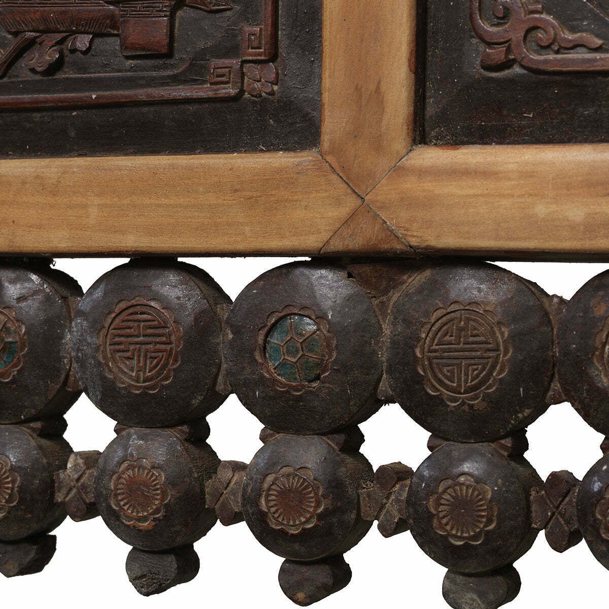 Chinese Marriage Bed Fascia With Scroll Feet photo Art