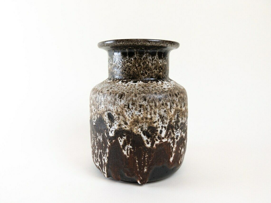 Fat Lava Vase  West German Pottery  Ruscha Art Ceramic Vase  Earthtones Ceramic Vase photo vintage
