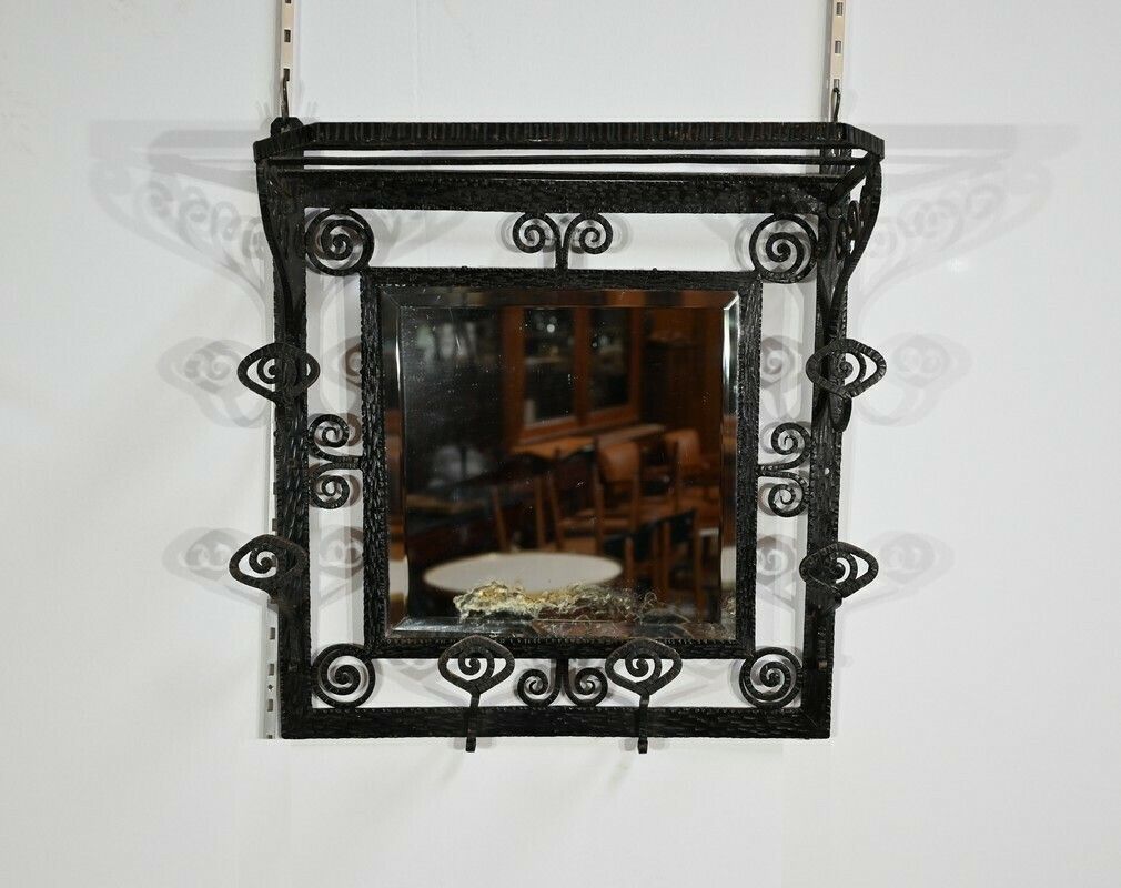 Wrought Iron Luggage Rack Locker Room, 1960s photo Furniture