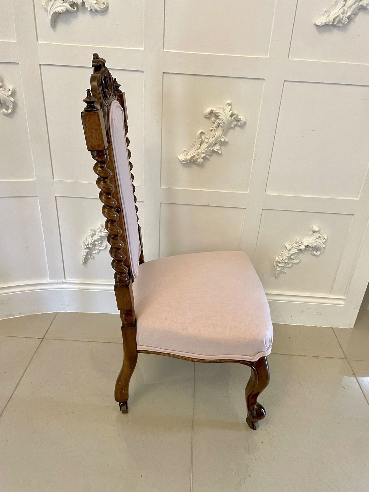 Antique 19th Century Carved Walnut Side Chair photo 1395.0