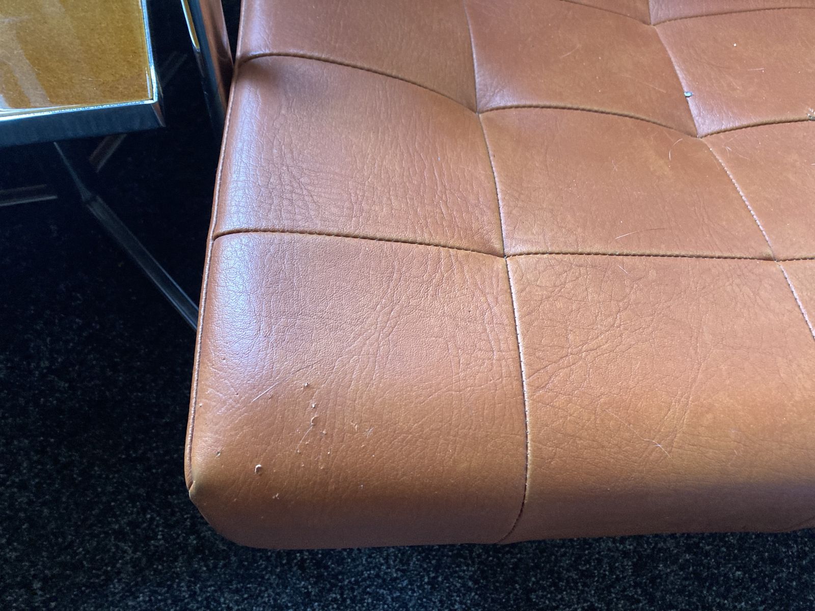 2 Beautiful Chrome And Faux Leather Chairs From 60’s/70’s photo furniture