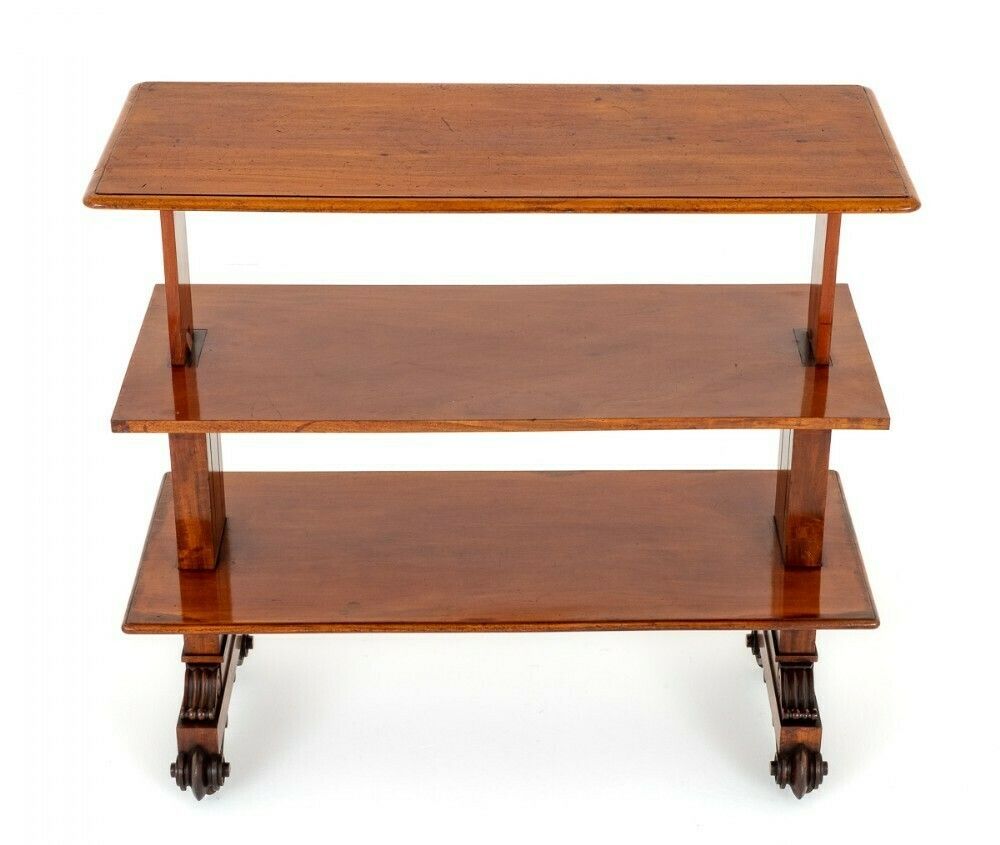William IV Dumb Waiter Mahogany Bookcase Shelf photo vinterior