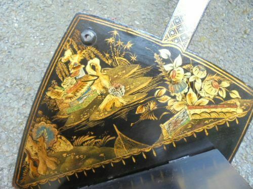 Pair Of Lacquered Chinoiserie Wall Brackets Shelf C.1920 photo for sale