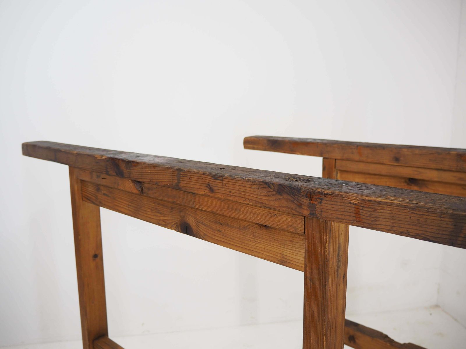 Pair Of Industrial Trestle Table Bases, Early 20th Century photo vintage